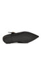 Black Knitted Strappy Women's Ballerinas - 5