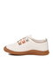 White Genuine Leather Women's Casual Shoes - 4