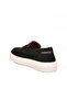 Black Suede Genuine Leather Men's Casual Shoes - 4