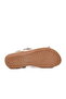 White Stone Embellished Women's Wedge Heel Sandals - 5