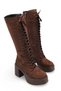 Celeste Lila Women's Heeled Boots 0012304 Brown Suede