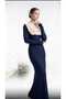 Women's Tricot Dress with Ruffle Collar Detail - 5