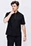 Men's Polo Collar T-Shirt with Minimal Side Slit Detail