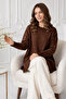 Stoned Mercerized Tunic N3225 Brown - 2
