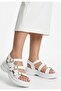White Buckle Women's Heeled Sandals - 3