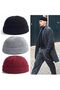 Solid Color Short Beret Hipster Beret Skullcap Beanie Leon Beret Hip Hop Beret (Purple) - 2