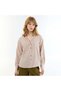 Plain Flowy Blouse Beige - 3