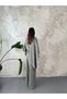 Women's Shawl Cape Detailed Long Sleeve Wide Leg Pants - 4