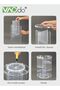 360 Rotating Makeup Organizer DIY Adjustable Spinning Holder Foldable Cosmetic Storage Display Box Large Capacity Fits Countertop Vanity and Bathroom Clear - 5