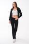 Women's Zipper Closure Plain Three Thread Tracksuit Set 265094 - - 2