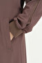 Ferace with Mesh and Ribbed Detail - Brown - 3
