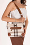 Women's Daily Stylish and Useful Plaid Pattern Shoulder Bag Sp.1110 Cream Plaid