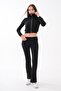 Women's Zipper Closure Plain Three Thread Tracksuit Set 265094 - - 4