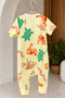 Baby Short Sleeve Side Zipper Jumpsuit with Origami Animal Pattern 10551 - 4