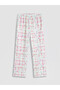 Shirt Collar Plaid Girl's Pajama Set - 5