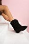 Avsah Women's Cowboy Boots with Bellows and Thick Heels in Suede - 2