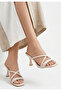Rufi Beige Patent Leather Heeled Slippers - 2