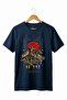 Göktürkçe Arrow and Bow Turkish Path Turkish Motif Horse Warrior Sky God Gives Kut Turkish History Printed 100% Cotton Crew Neck Basic Tshirt