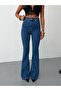 Women's High Waist Spanish Flare Jeans with Stitching Detail - 5