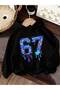 Children's 6-7 Printed Hoodie Hooded Sweatshirt Combed Cotton Fabric 3 Yarns Ribbed Unisex Winter Sweatshirt - 3