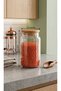 Set of 6 900 ml Glass Jars with Wooden Lids |   Spice & Food Storage Container - 4