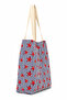 Starfish Patterned Lined Beach Bag Foldable Large Size 50X40Cm - 3