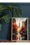 New York in the Fall One Piece Wooden Framed Painting - 2