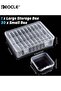 Bead Organizer Set with 30 Plastic Cases and Hinged Lid Design Clear Storage Containers with Rectangle Compartments for Craft Supply Organization - 7