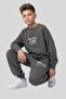 Boys' Letter Printed Sweatshirt and Bottom Sweatpants Set - 2