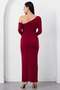 One-Shoulder Long Sleeve Sandy Dress K-262717 - 6