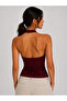 Ultra Premium Soft Halter Neck Double Layer Top Bodysuit - 2