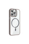 iPhone 14 Pro Max Case with Camera Stand, Magsafe Supported, Transparent Back, Silicone Marçev - 5