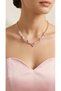 Heart and Pink Stone Design Pinterest Necklace |   Does Not Darken |   Women's Necklace with Gift Box - 2