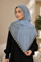 Needlework Like Handicraft Mevlüt Coverlet |   Dowry Prayer Hijab Shawl 70X150 cm - 3