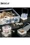 Bead Organizer Set with 30 Plastic Cases and Hinged Lid Design Clear Storage Containers with Rectangle Compartments for Craft Supply Organization - 6