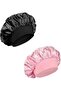 Soft Comfortable Breathable Women's 2-Piece Adjustable Reversible Satin Sleep Cap for Sleeping (Luo