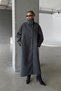 Mng Model Anthracite Long Lined Premium Quality Non-Pilling Comfortable Fit Women's Cashmere Coat - 3