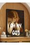 Oh My God Written Poster Single Piece Wooden Framed Painting - 3