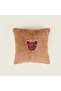 Soft Appliqued Throw Pillow Cover - Brown - 45X45 cm