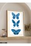 Blue Butterflies One Piece Wooden Framed Painting - 3
