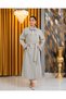 Women's Long Trench Coat Belted Buttoned Pocketed Hijab Casual Stylish Outerwear