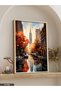 New York in the Fall One Piece Wooden Framed Painting - 3