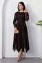Crew Neck Skirted Glitter Tulle Dress Dks1387-1 - 5