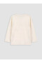Alita City Ecru Combed Cotton Printed Standard & Regular Long Sleeve Girls' T-Shirt with a Difference - 5