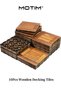 10PCS Wooden Decking Tiles 30×30CM Interlocking Deck Tiles Waterproof Anti Slip Wooden Floor Tiles for Outdoor & Indoor Patio Garden Balcony Poolside