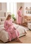 New Season Powder Muslin Fabric Buttoned Breastfeeding Compatible Design Short Sleeve 100% Cotton Maternity Nightgown Set of 2 - 6