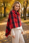 Plaid Pattern Long Winter Shawl 190X70 cm