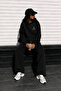 Unisex Women's and Men's Movement Printed Oversize 3 Thread Hooded Sweatshirt and Baggy Sweatpants - 3
