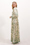 Women's Patterned Hijab Dress 1010 - A.Green - 5