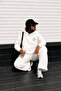 Unisex Women's and Men's Movement Printed Oversize 3 Thread Hooded Sweatshirt and Baggy Sweatpants - 4